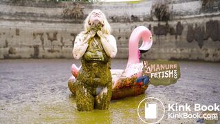 Masturbating in the manure pit
