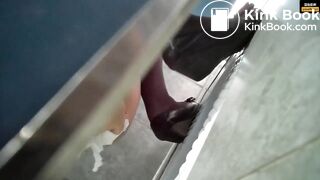 Girl Chinese pooping pis toilet.DJJ_034