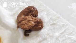 Cute girl shitting and pissing