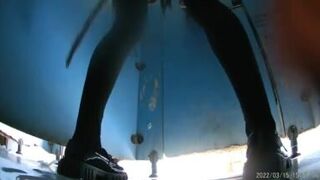Girl Chinese pooping pis toilet.DJJ_06