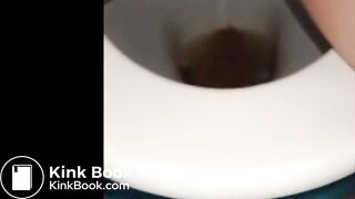 woman shows us her poop