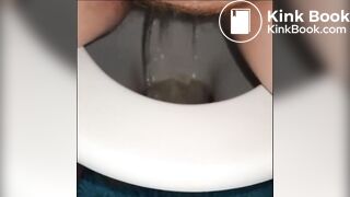 woman shows us her poop