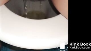 woman shows us her poop
