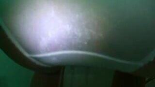 close up white panty poop