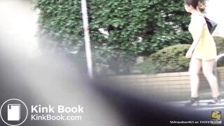 Chubby japanese woman caught urinating in public[PM105]