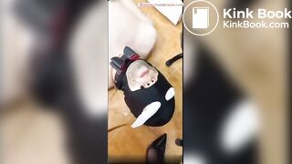 wear chastity Lock eat chinese mistress scat