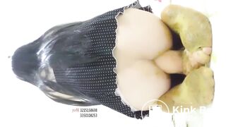 Asian girls ride dirty toys 9