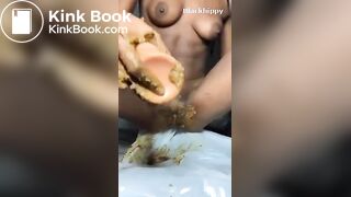 Fucking her dirty dildo