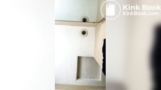 Latina pushes out buttplug with an accident