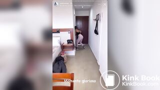 Instagram Latina girl has to poop