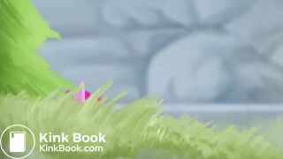 Animation girl diaper moment and pooping moment