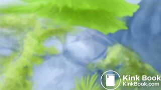 Animation girl diaper moment and pooping moment