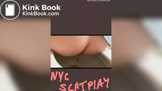 Beautiful teen girl takes multiple shits dropping big l