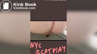 Beautiful teen girl takes multiple shits dropping big l