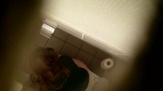 Office Girl Poops on Toilet 2 - video 2