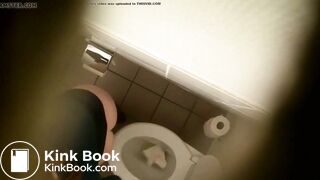 Office Girl Poops on Toilet 2 - video 2