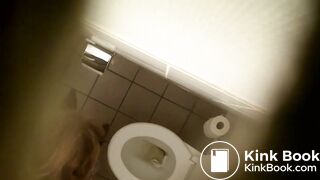 Office Girl Poops on Toilet 2 - video 2