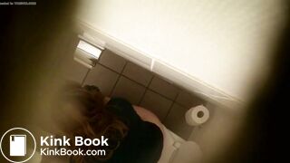 Office Girl Poops on Toilet 2 - video 2