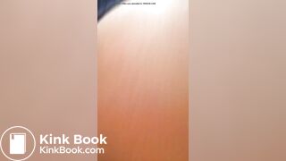 Chinese girl close up anal winking and pooping in the t