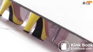 Girl Chinese pooping pis toilet.Y07