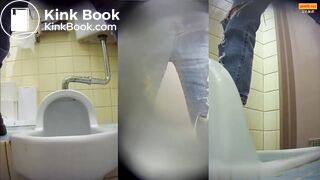 Girl Chinese pooping pis toilet.T05