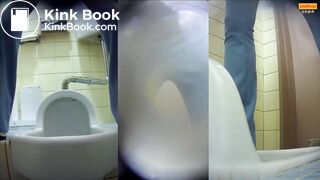 Girl Chinese pooping pis toilet.T05