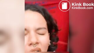 eating shit from porta potty 2