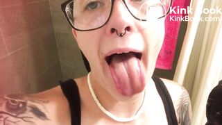 Shit licked by tongue