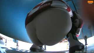 Girl Chinese pooping pis toilet JA_15