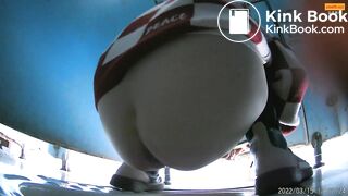 Girl Chinese pooping pis toilet JA_15