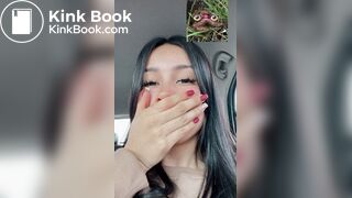 Latina Instagram girl poops outside