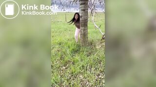 Latina Instagram girl poops outside