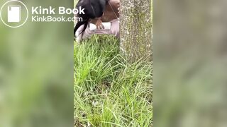 IG Model takes a dump outside
