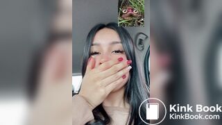 IG Model takes a dump outside