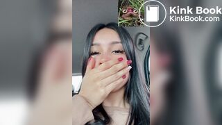 IG Model takes a dump outside