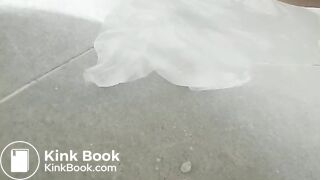 Korean girl outside poop