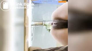 Girl Chinese pooping pis toilet.D08