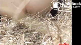 Desperate city lady dashes into field to poop (5)