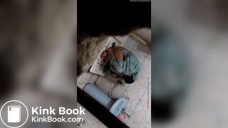 Indian aunty shitting on toilet hidden captured