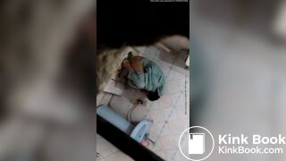 Indian aunty shitting on toilet hidden captured