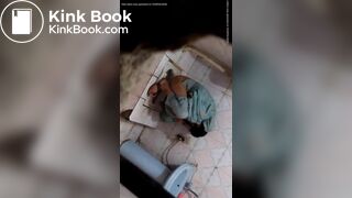 Indian aunty shitting on toilet hidden captured