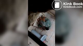 Indian aunty shitting on toilet hidden captured