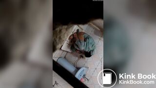 Indian aunty shitting on toilet hidden captured