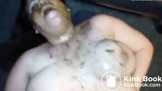 Nasty wife eats scat and pukes