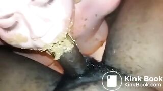 Nasty wife eats scat and pukes