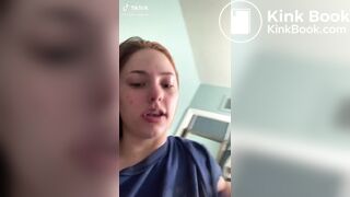 Ginger girl pooping on toilet