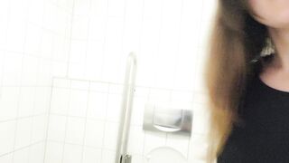 Pooping on public toilet floor