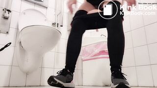 Pooping on public toilet floor