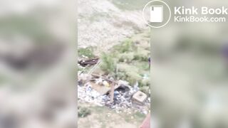 Desi aunty caught pooping