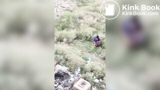 Desi aunty caught pooping